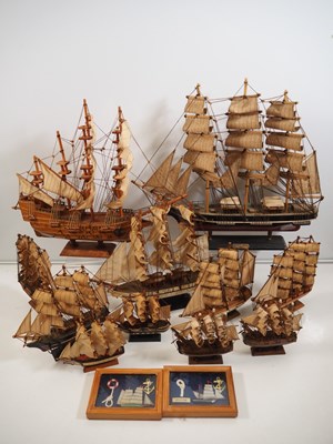 Lot 219 - A large flotilla of model ships together with...