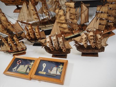 Lot 219 - A large flotilla of model ships together with...