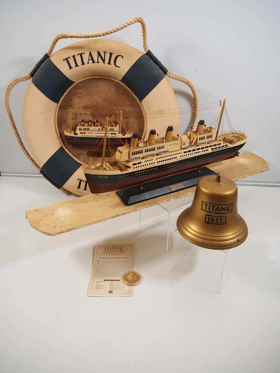 Lot 220 - A group of Titanic souvenirs / replica...