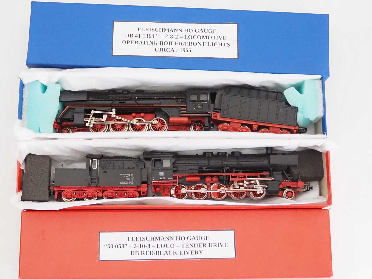 Lot 288 - A pair of FLEISCHMANN HO gauge German outline...