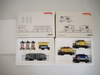 Lot 306 - A pair of MARKLIN HO gauge wagon / accessory...