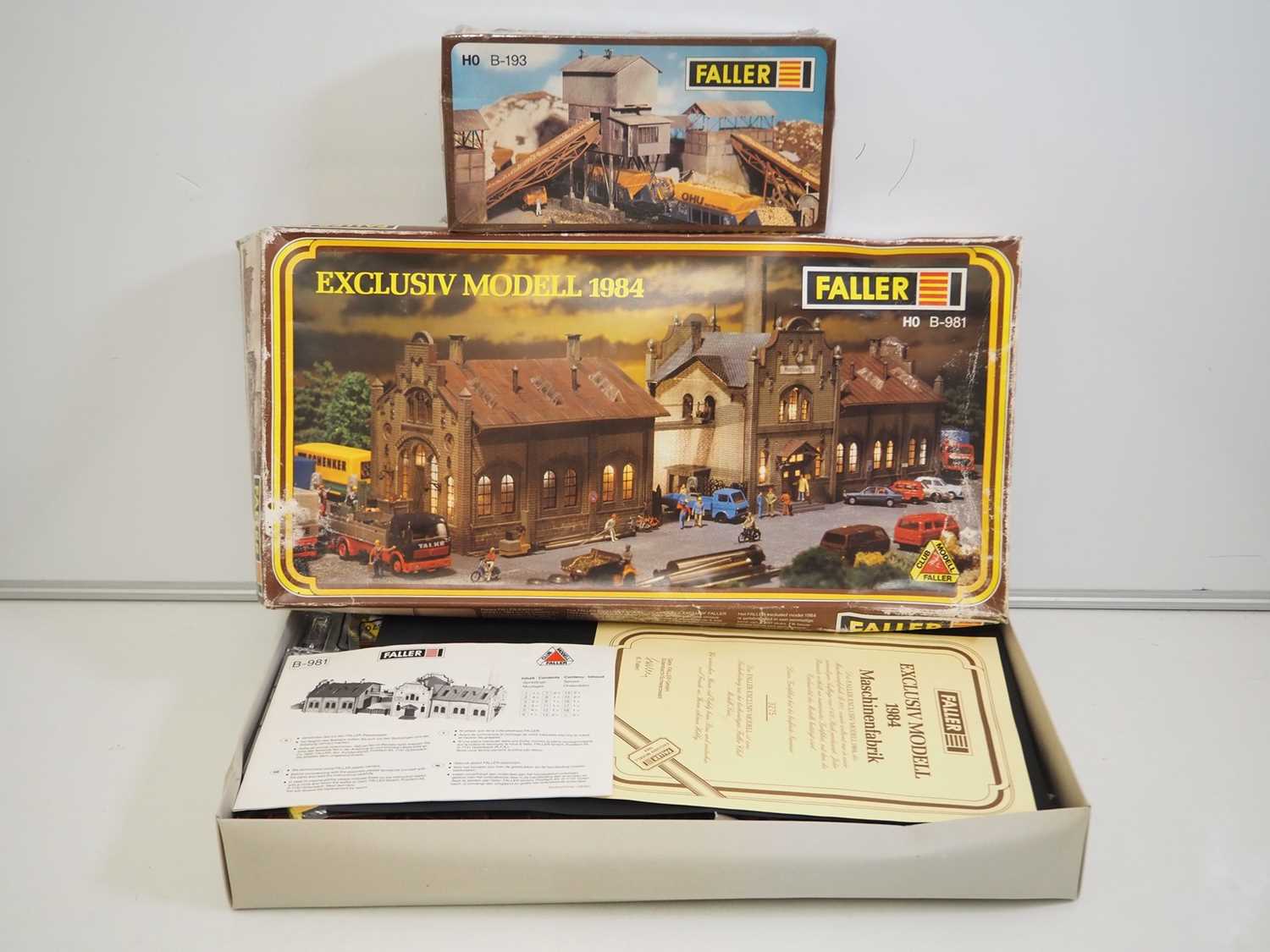 Lot 336 - A pair of FALLER HO gauge buildings kits...