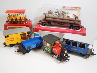 Lot 362 - A mixed group of LGB G gauge rolling stock to...