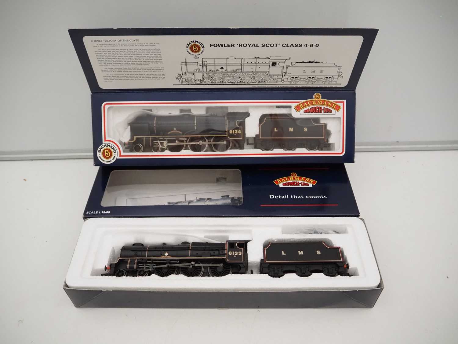 Lot 528 - A pair of BACHMANN OO gauge Royal Scot steam...