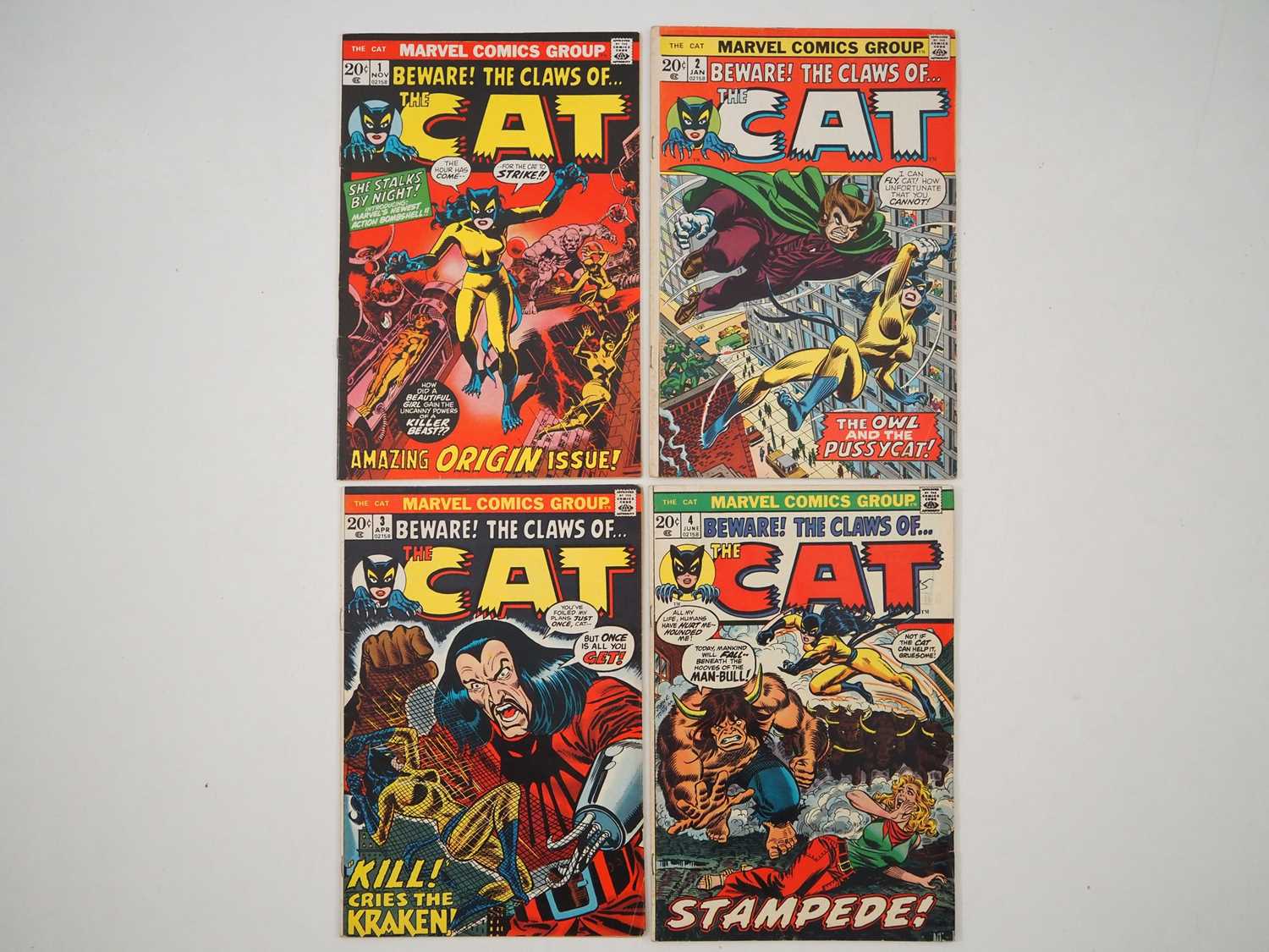 Lot 18 - BEWARE THE CLAWS OF THE CAT #1, 2, 3, 4 (4 in...