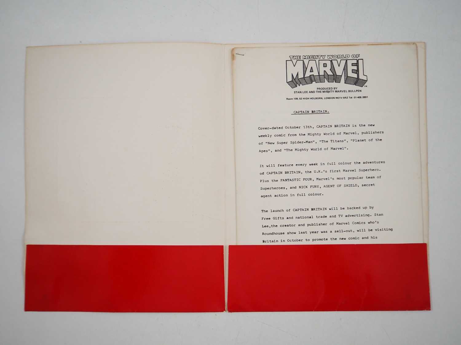 Lot 52 - MARVEL UK PRESS PACK - Supporting information...