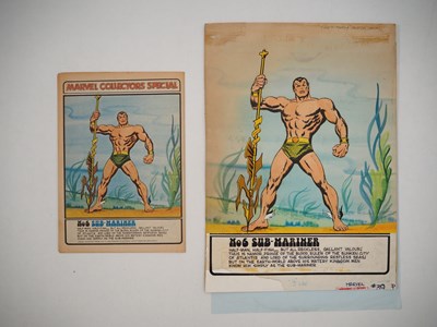 Lot 116 - SUB-MARINER PIN-UP PAGE - ACTUAL COLOURED...