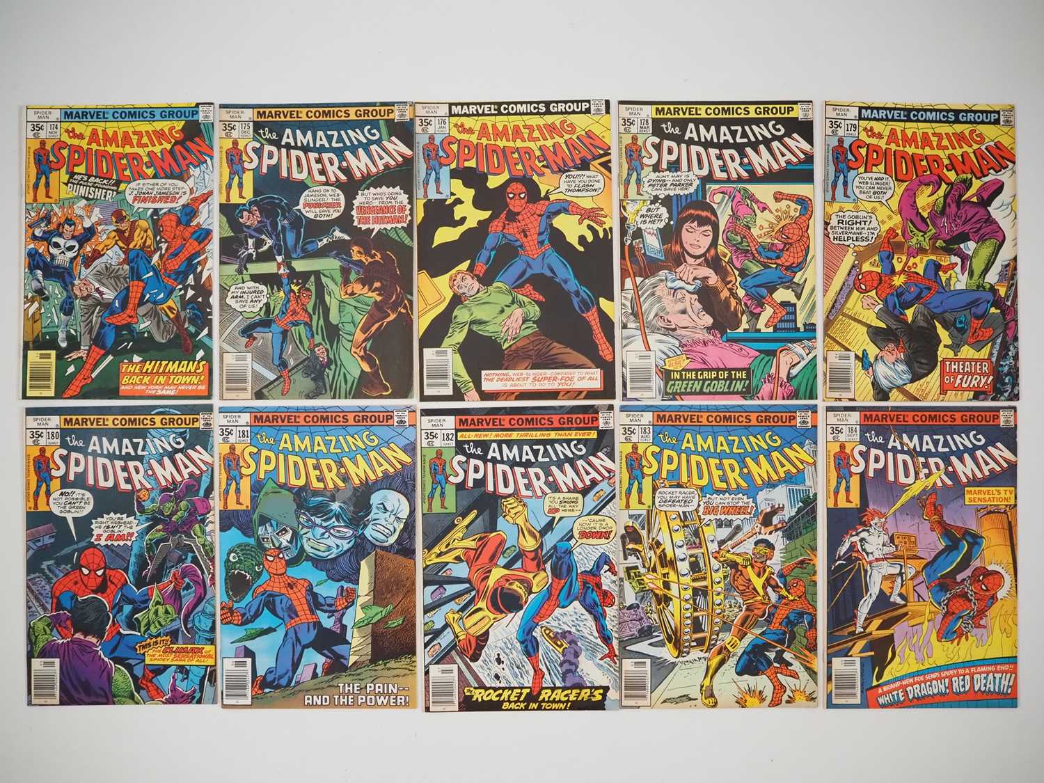 Lot 253 - AMAZING SPIDER-MAN #174, 175, 176, 178, 179,...