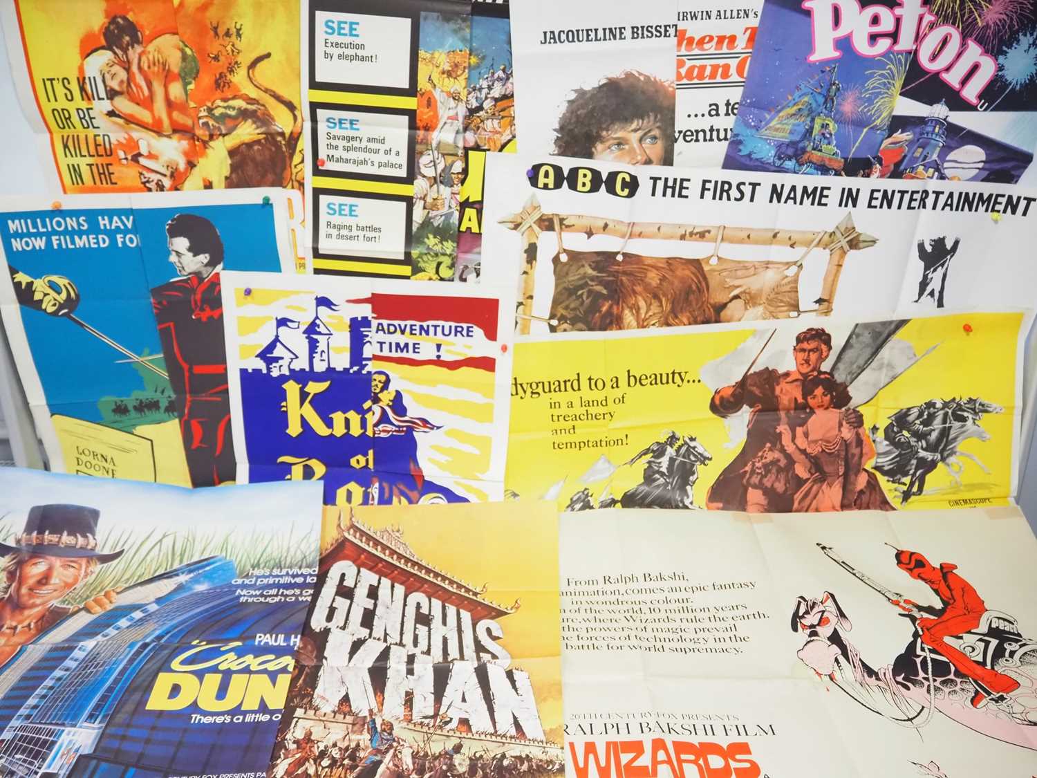 Lot 35 - A large quantity of Adventure film UK Quad...