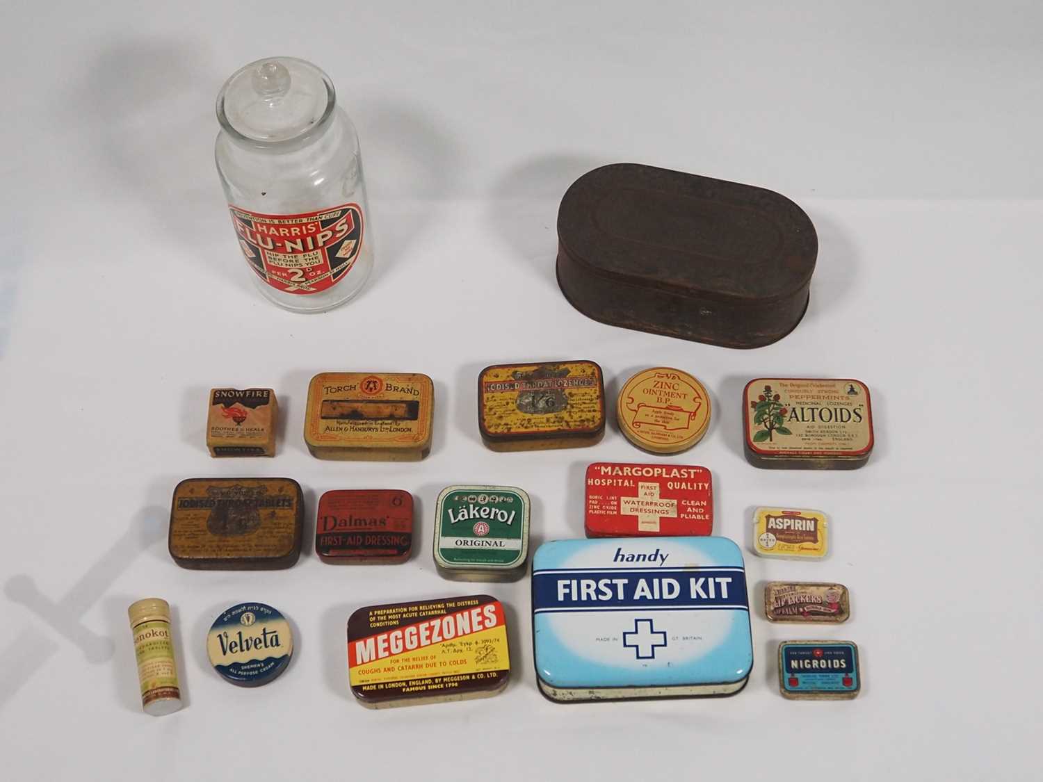 Lot 211 - A collection of 1960's Medicinal tins of...