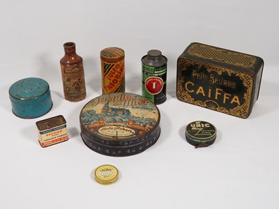 Lot 223 - A selection of international advertising tins...