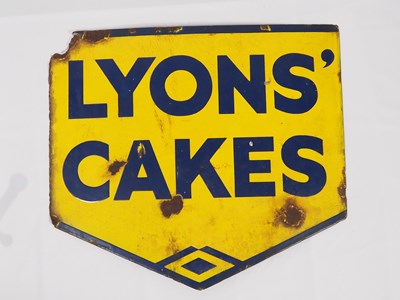 Lot 224 - Lyons' Cakes metal sign, 44.5cm x 39.5cm