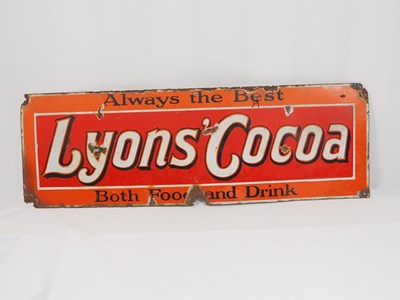 Lot 231 - An early-20th century 'Lyons' Cocoa' enamel...