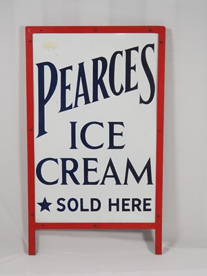 Lot 232 - A 'Pearces Ice Cream' advertising sign mounted...