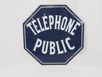 Lot 236 - A mid-20th century French 'Telephone Public'...