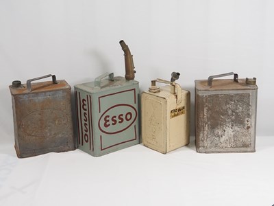 Lot 241 - Two Vintage Esso petrol cans, A Valor petrol...