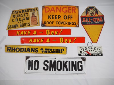 Lot 243 - A collection of 8 vintage advertising signs...