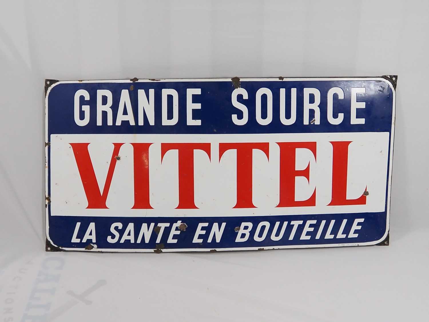 Lot 245 - A 1950's French, enamel advertising sign -...