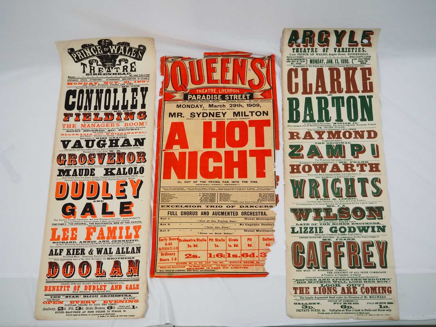 Lot 255 - Victorian and Edwardian theatre posters;...