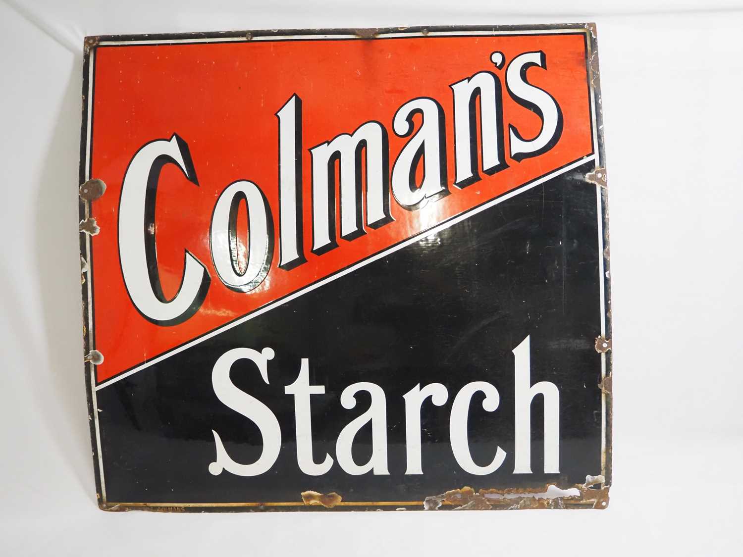 Lot 258 - Colman's Starch enamel sign 92cmx97cm