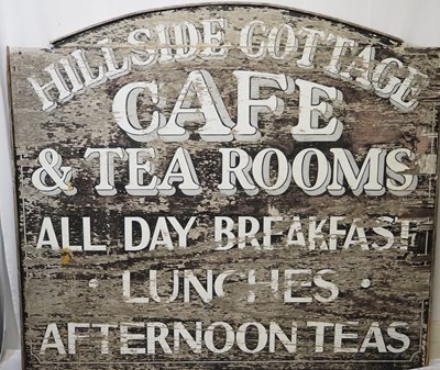 Lot 261 - A large wooden café sign reading - Hillside...