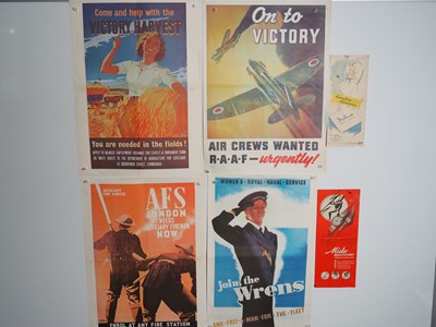 Lot 303 - A group of War propaganda posters: 'COME AND...