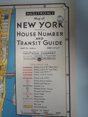 Lot 265 - A Hagstrom's Map of New York - House number...