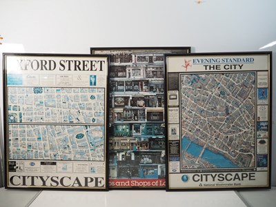 Lot 376 - Two London 'cityscape' street maps of Oxford...