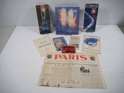 Lot 373 - A group of memorabilia relating to the Paris...