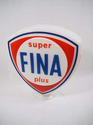 Lot 271 - A Fina Super Plus glass petrol pump globe - DT...