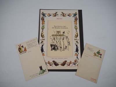 Lot 422 - A large format GUINNESS menu card together...