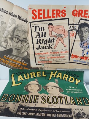 Lot 53 - A group of three comedy related UK Quad film...