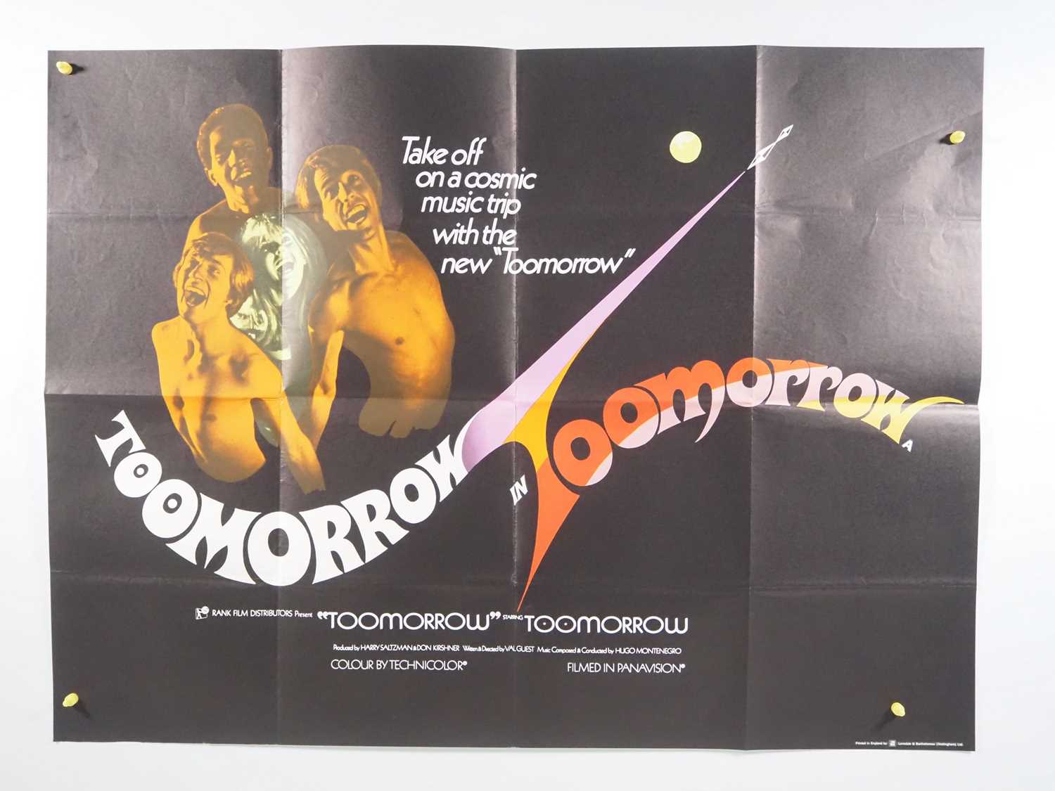 Lot 62 - TOOMORROW (1970) UK Quad film poster - folded