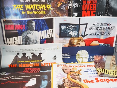 Lot 155 - A selection of thriller UK Quad film posters...