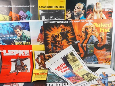 Lot 154 - A group of UK Quad double bill film posters to...