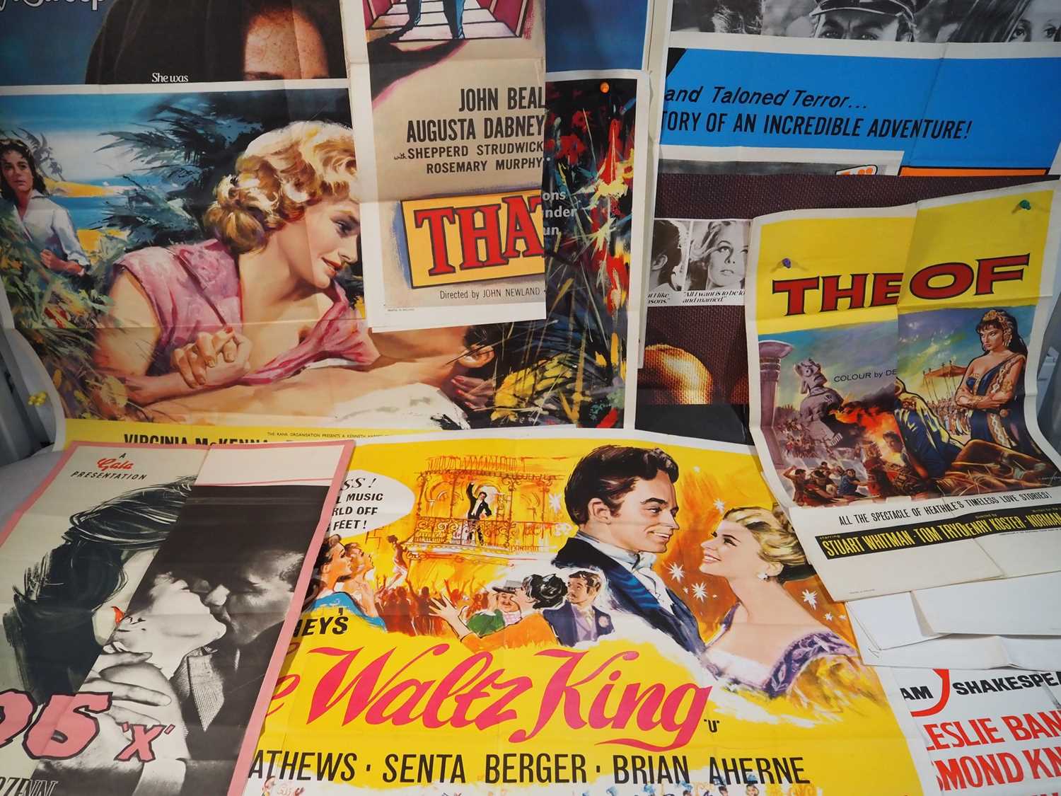 Lot 141 - A large group of drama film UK Quad posters to...