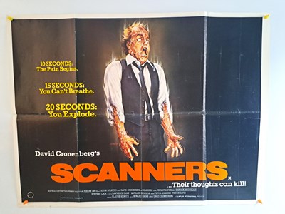 Lot 166 - SCANNERS (1981) Art by Joann Daley - UK Quad...