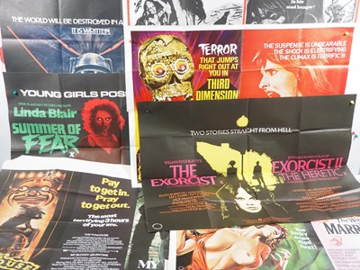 Lot 158 - A mixed group of horror UK Quad double bill...