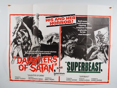 Lot 158 - A mixed group of horror UK Quad double bill...