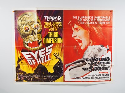 Lot 158 - A mixed group of horror UK Quad double bill...