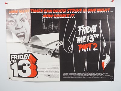 Lot 161 - A small group of UK Quad double bill horror...