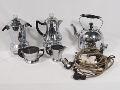 Lot 298 - A set of art deco Davey kettles and water...