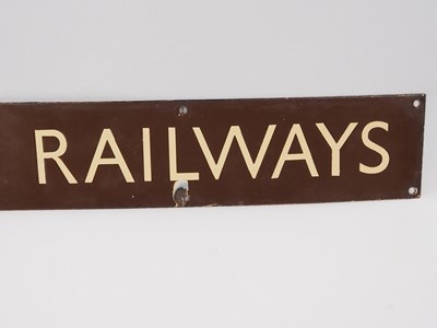 Lot 316 - Western Railways 'British Railway' enamel sign...