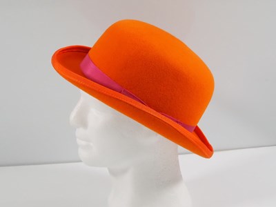 Lot 337 - A group of three orange bowler hats by...