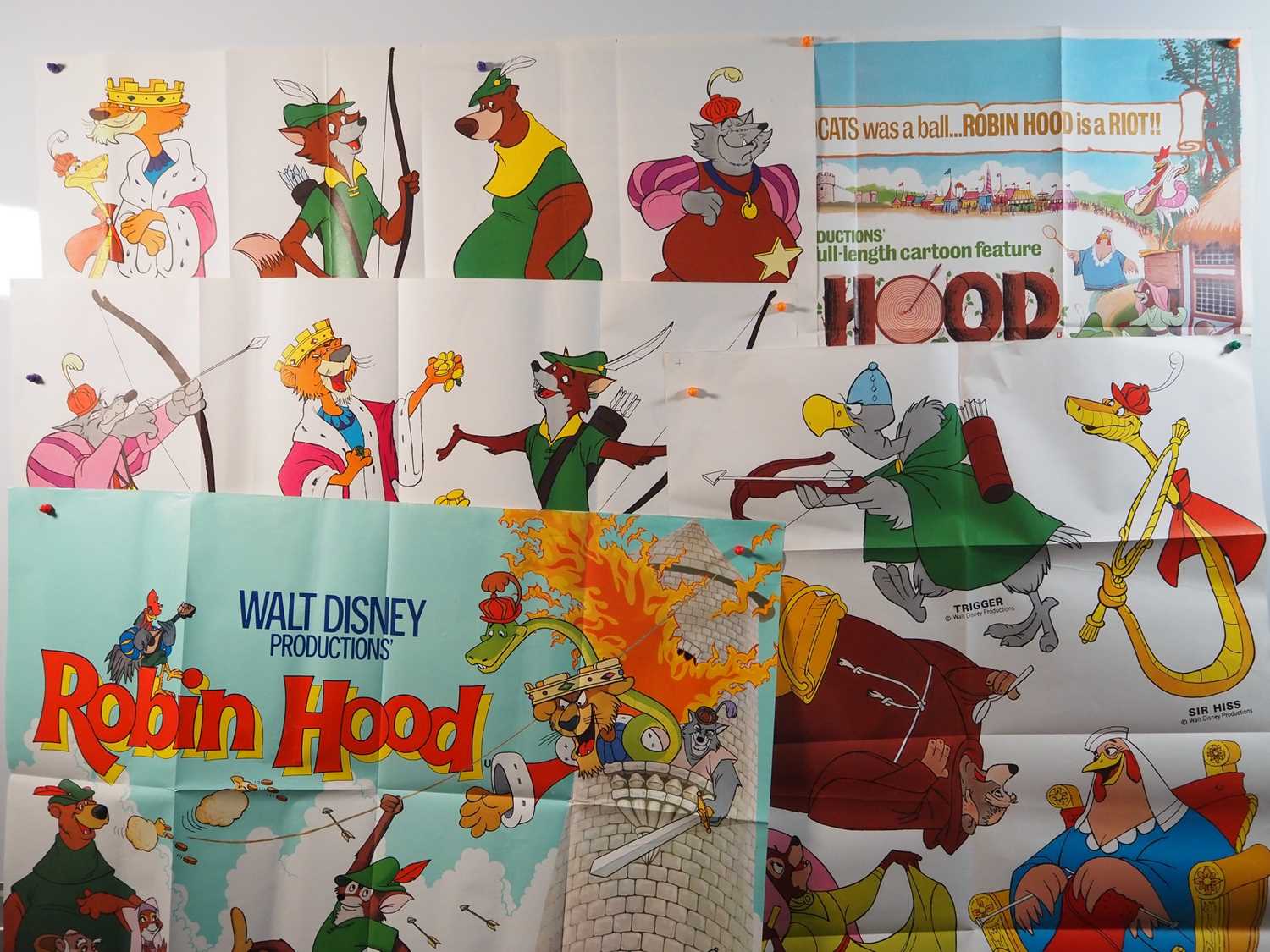 Lot 107 - WALT DISNEY: ROBIN HOOD - A group of UK Quad...