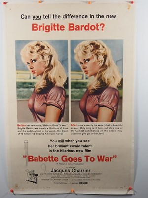 Lot 75 - BABETTE GOES TO WAR (1960) US one sheet film...