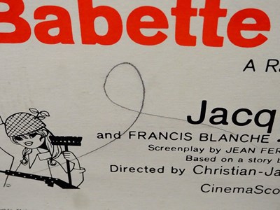Lot 75 - BABETTE GOES TO WAR (1960) US one sheet film...