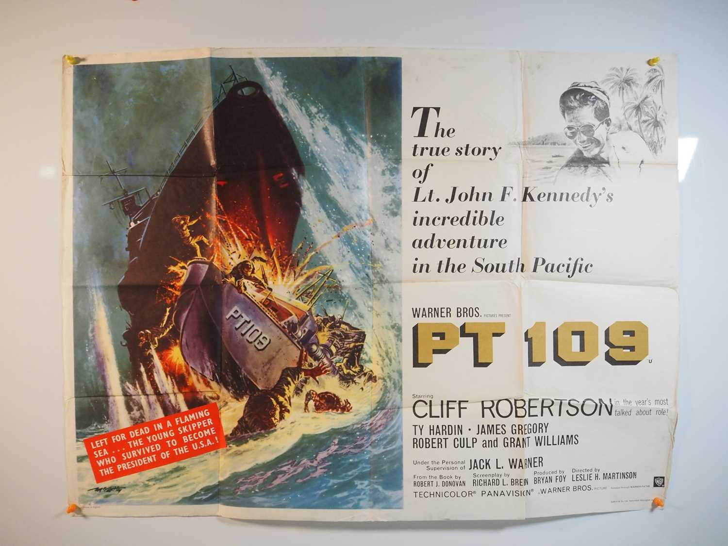 Lot 76 - PT 109 (1963) Art by Frank McCarthy - UK Quad...