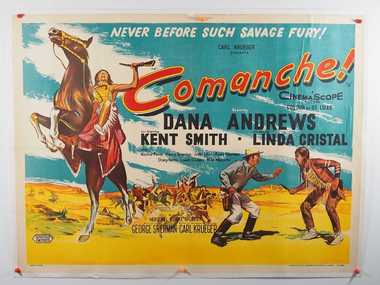 Lot 85 - COMANCHE (1956) UK Quad film poster - Dana