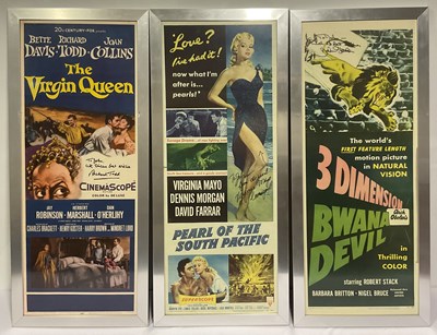Lot 266 - A collection of 3 signed US insert movie...